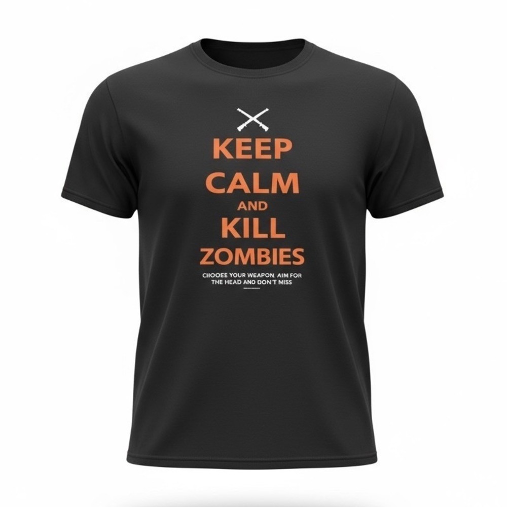 Keep Calm and Kill Zombies‎ Choose Your Weapon 2013 Design Studios Shirt Sz 2XL